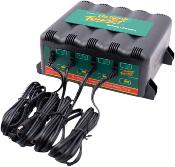 Charger Station Battery Tender® 12v 22.3 X 17.8 X 8.9cm 1.25a 4-bank Black Black, 1, nordicamoto.ro