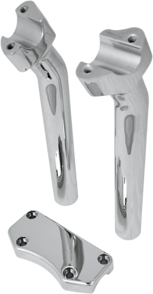 Handlebar Riser & Top Clamp Kit Silver, 1, nordicamoto.ro