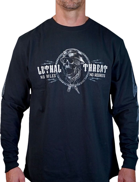 Flash And Bones Long-sleeve T-shirt Black XL, 1, nordicamoto.ro