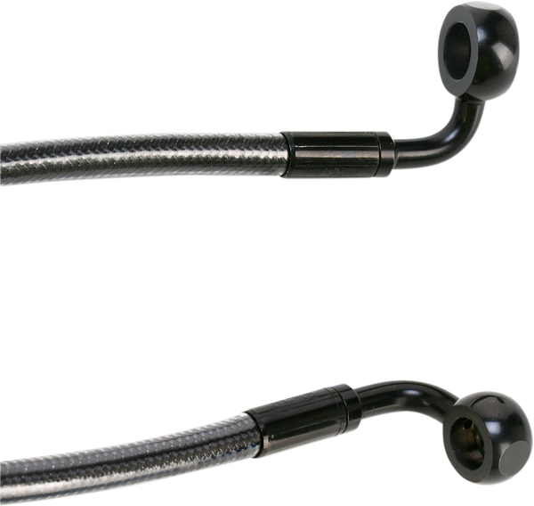 E-z Align Dot Braided Single Disc Front Brake Line Black, Black Pearl, 3, nordicamoto.ro