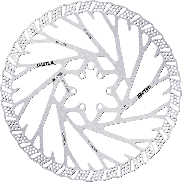 Shark 6-bolt Bicycle Brake Rotor Silver, 1, nordicamoto.ro