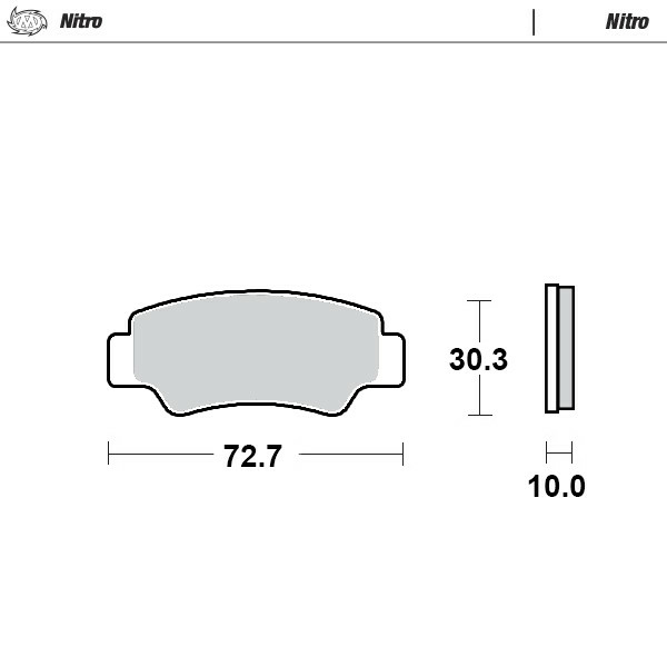 CF Moto CFORCE 450/520/625/850/1000 és ZFORCE/UFORCE 550/800/1000 hátsó fékbetétek 7020-0810A0, 1, nordicamoto.ro