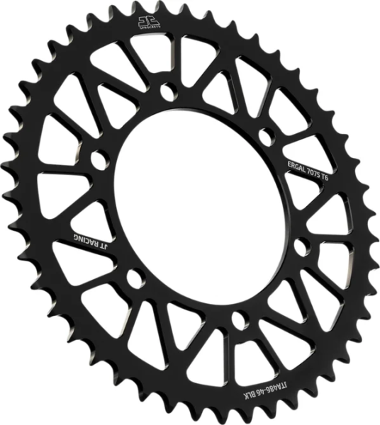 JT SPROCKETS Racelite alumínium hátsó lánckerék, fekete, 1, nordicamoto.ro
