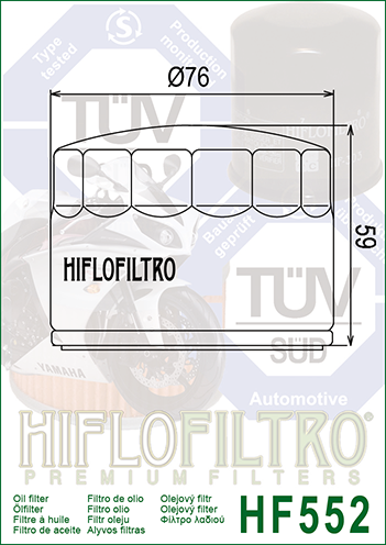 Filtru ulei MOTO GUZZI 1000 CALIFORNIA Hiflofiltro HF552, 2, nordicamoto.ro