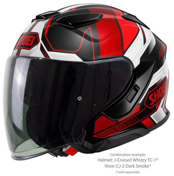 SHOEI J-CRUISE3 WHIZZY TC-1 fúvóka sisak, fekete/piros/fehér, M-es méret, 2, nordicamoto.ro