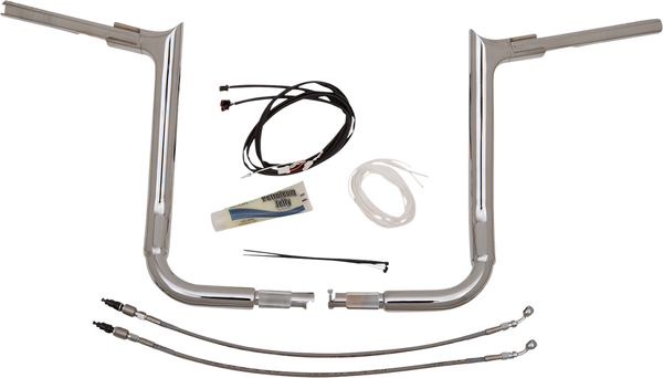 1-1/2(r) Ez Install Pointed Top Handlebar Kit Silver, 2, nordicamoto.ro