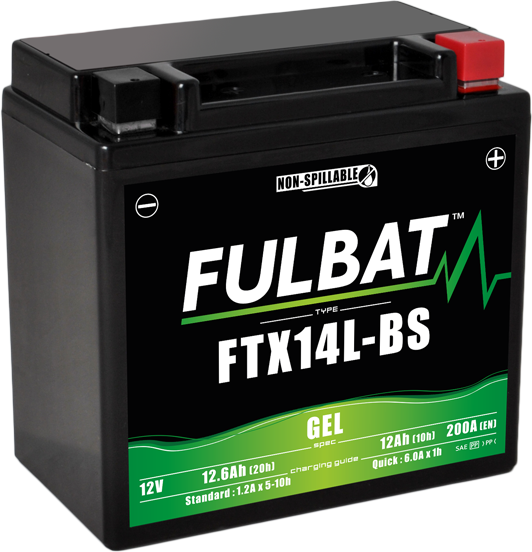 Fulbat FTX14L-BS motorkerékpár-gélakkumulátor, 3, nordicamoto.ro