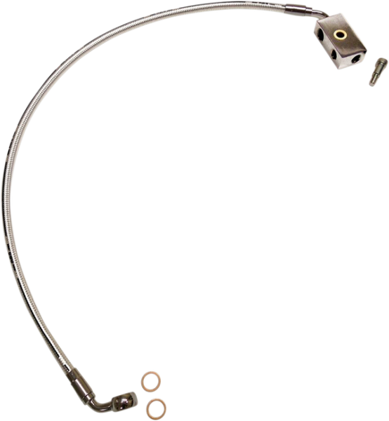 Designer Series Dot Front Lower Brake Line Kit Chrome, Sterling Chromite® Ii, 1, nordicamoto.ro