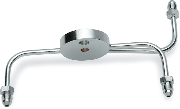 Chrome Steel Front Brake Tee With Fittings For Dual-disc Applications Chrome, 1, nordicamoto.ro