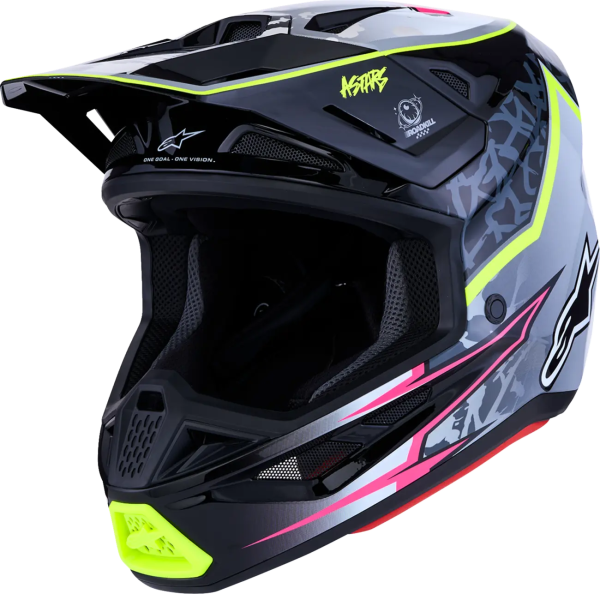 Alpinestars S-M7 Blaster sisak, fekete/szürke/sárga, XXL, 1, nordicamoto.ro