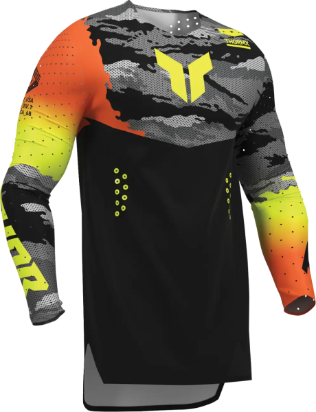 Thor Sportmode Recon LE póló, fekete/savanyú lime, L, 3, nordicamoto.ro