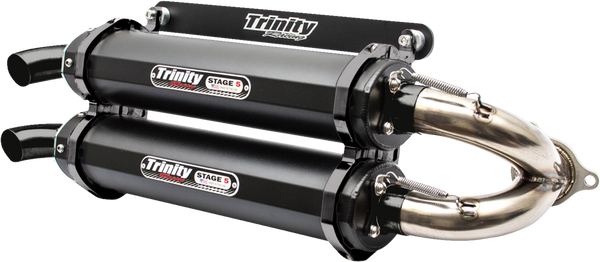 Stage 5 Slip-on Dual Muffler Black, Brushed, Cerakote®, 1, nordicamoto.ro