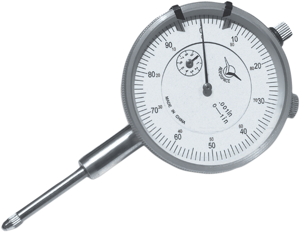 Dial Indicator Gauge Silver, White, 1, nordicamoto.ro