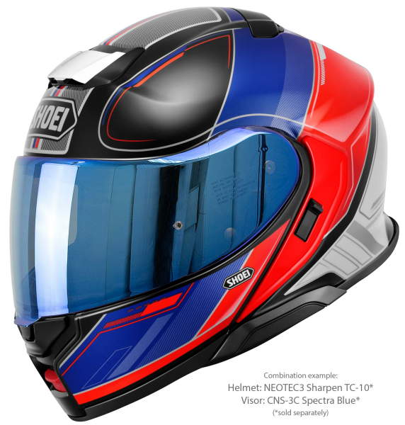 SHOEI NEOTEC3 SHARPEN TC-10 felhajtható sisak, kék/piros/fehér, M-es méret, 7, nordicamoto.ro
