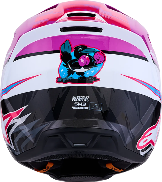 Alpinestars SM3 Falcon sisak, lila/fehér/rózsaszín, XS, 6, nordicamoto.ro
