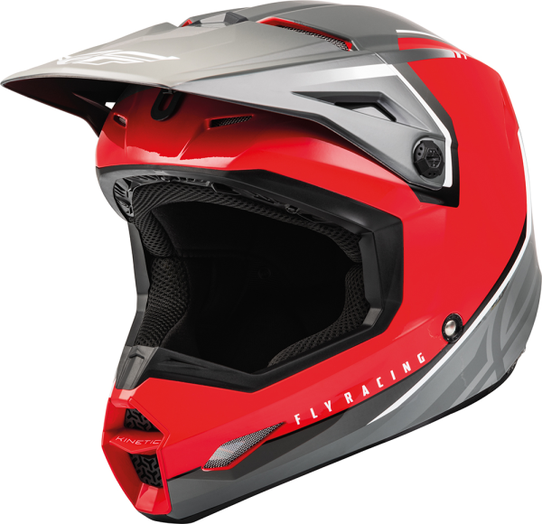 Casca Moto Fly ECE Kinetic Vision sisak, piros/szürke, S méret, 4, nordicamoto.ro