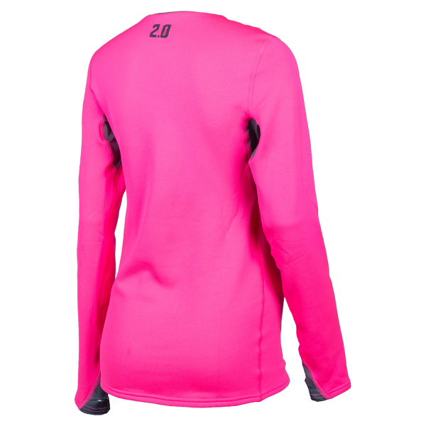 Bluza Dama Klim Base Layer Solstice Shirt 2.0 Knockout Pink - Castlerock Gray, 11, nordicamoto.ro