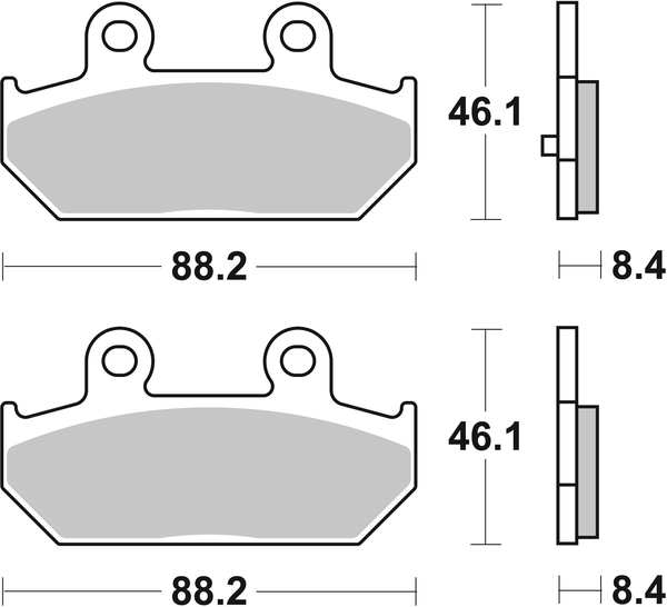Hf Street Ceramic Organic Brake Pads, 1, nordicamoto.ro