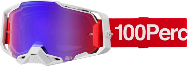 Ochelari 100% Armega White/Red - Blue Mirror ONE SIZE, 1, nordicamoto.ro