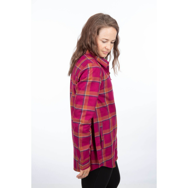 Cămașă flanel damă  Klim Kinsey Midweight Asphalt Heather (Non-Current), 4, nordicamoto.ro