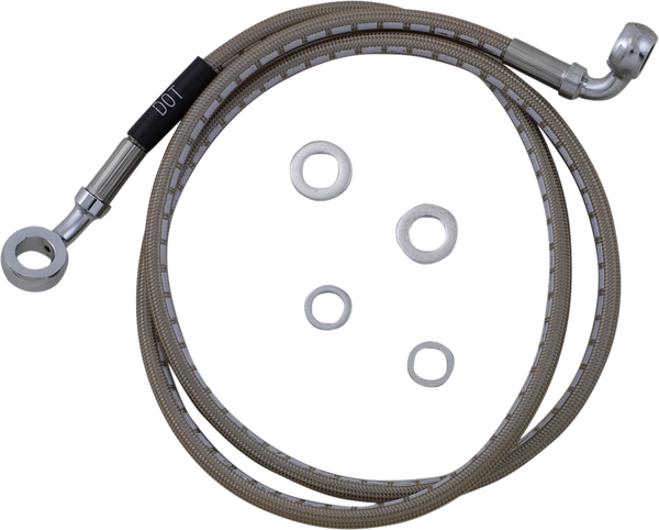 Stock Length Front Brake Line Kit Silver, 1, nordicamoto.ro
