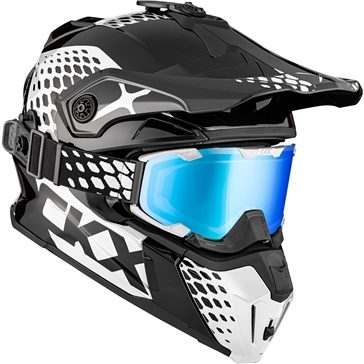 CKX Helmet + Goggles TITAN Viper Black/White S, 1, nordicamoto.ro