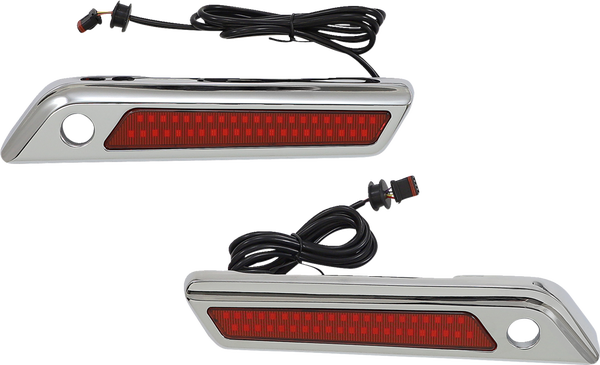 Saddlebag Latch Dual Color Accent Lights Amber, Red, 2, nordicamoto.ro
