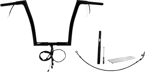 Plug & Play Ez Install 1-1/4(r) Flat Top Handlebar Kit Black, 2, nordicamoto.ro