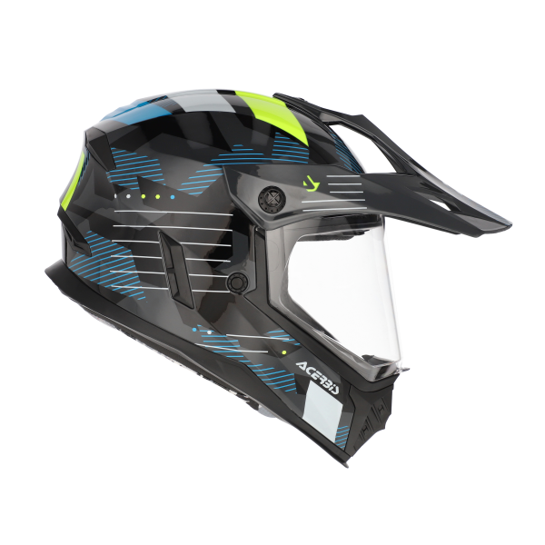 Acerbis Rider teljes arcú gyermek sisak, fekete/fluoreszkáló sárga, M-es méret, 9, nordicamoto.ro
