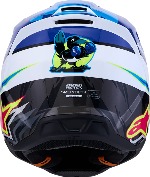 Alpinestars SM3 Falcon gyermek sisak, kék/fekete/rózsaszín, L-es méret, 6, nordicamoto.ro