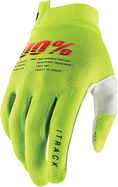 Manusi 100% iTrack Fluorescent Yellow L, 1, nordicamoto.ro