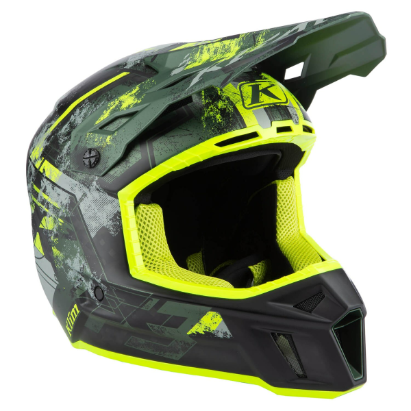 Klim F3 Carbon ECE Unruly fekete–fehér motoros sisak, 56, nordicamoto.ro