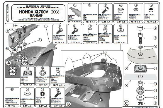 Kappa főváz a HONDA XL 700V TRANSALP '08–'13-as modellhez, 1, nordicamoto.ro