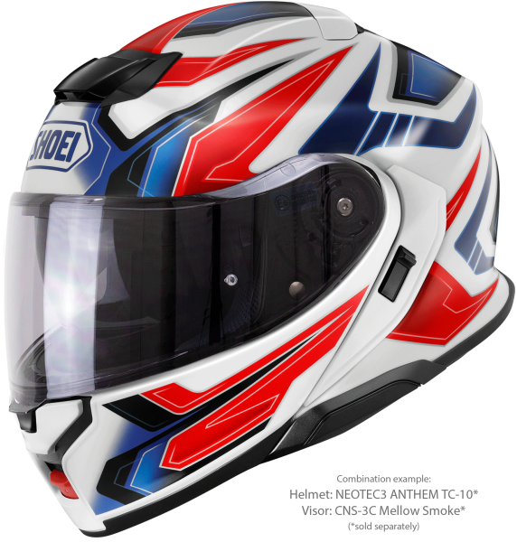 SHOEI NEOTEC3 ANTHEM TC-10 felhajtható sisak, kék/piros/fehér, M-es méret, 3, nordicamoto.ro
