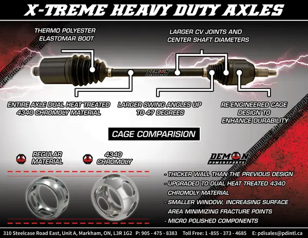 Heavy Duty X-treme tengely, fekete, 4, nordicamoto.ro