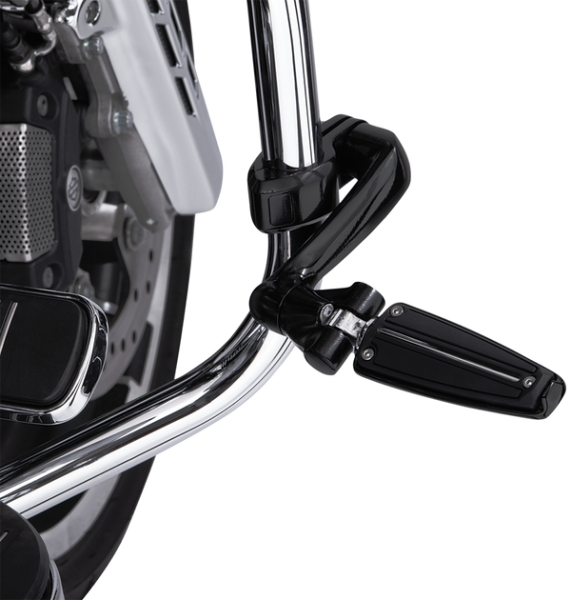 Engine Guard Highway Peg Hingeless Mounting Clamp Kit Black Extended, 2, nordicamoto.ro