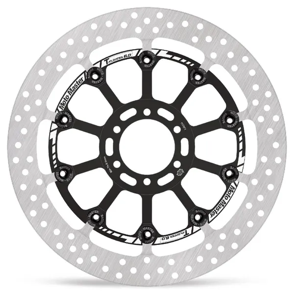 Halo sorozatú úszó rotor – fekete, ezüst, rozsdamentes acél, 1, nordicamoto.ro