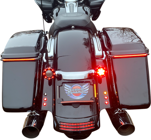 Plug & Play Run/brake/turn Led Radius License Plate Frame Amber, Red, White, 1, nordicamoto.ro