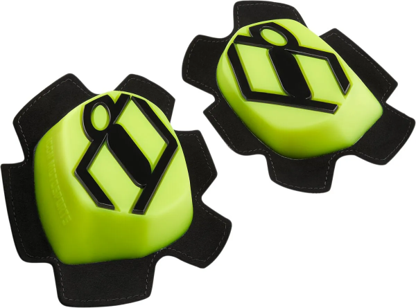 Icon Cloverleaf 2 térdvédő pótalkatrész, fekete/magas láthatóságú sárga, 1, nordicamoto.ro