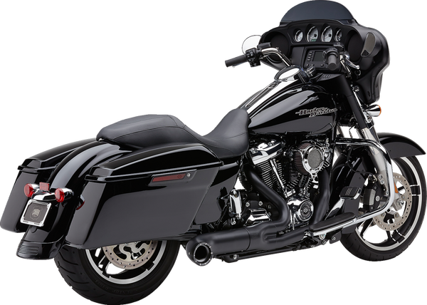 Turn Out 2-into-1 Exhaust System Black, 1, nordicamoto.ro