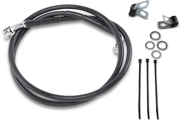 Extended Length Black Vinyl Brake Line Kit Black Oversize [+51 mm (2'')], 1, nordicamoto.ro