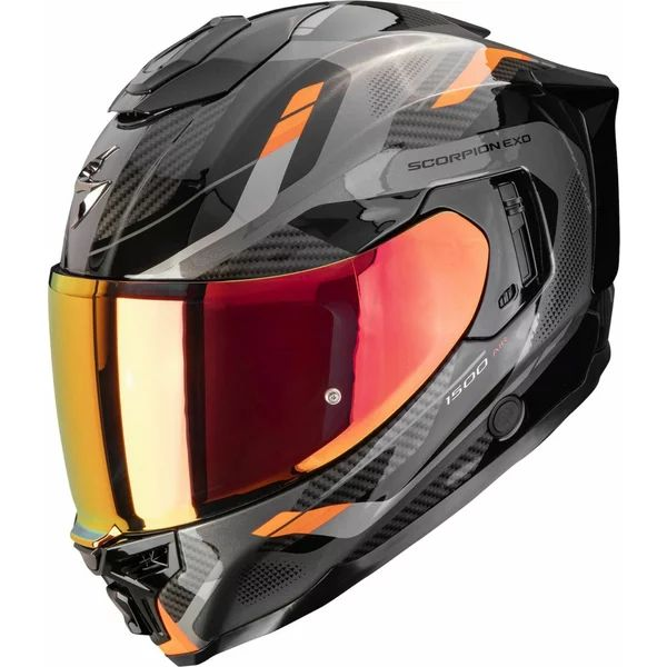 SCORPION EXO-1500 AIR SLEEK M teljes arcú sisak, fekete/piros, 4, nordicamoto.ro