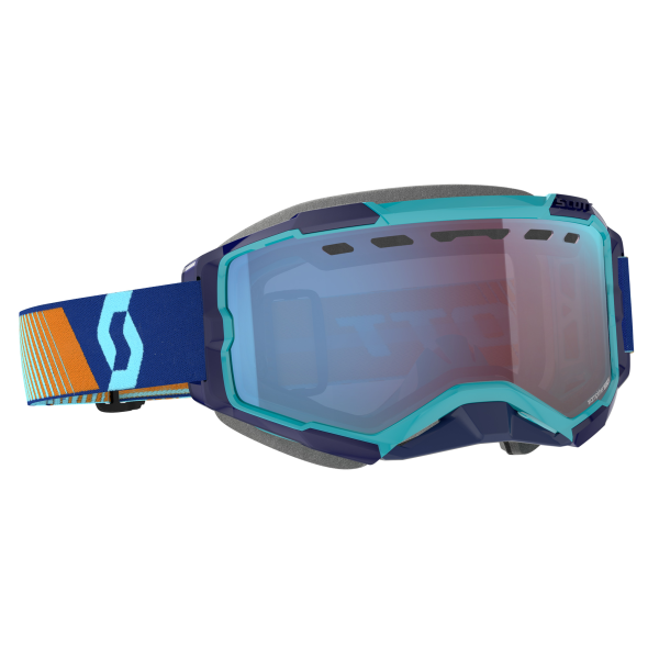 Scott Goggle Fury Snow Cross royal blue/orange enhancer blue chrome, 1, nordicamoto.ro