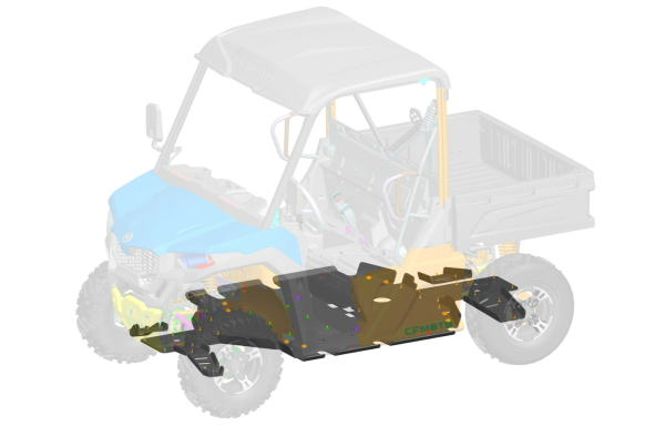 CFMOTO UFORCE 600 UTV védőpajzs – 8 mm-es HDPE, fekete, 3, nordicamoto.ro