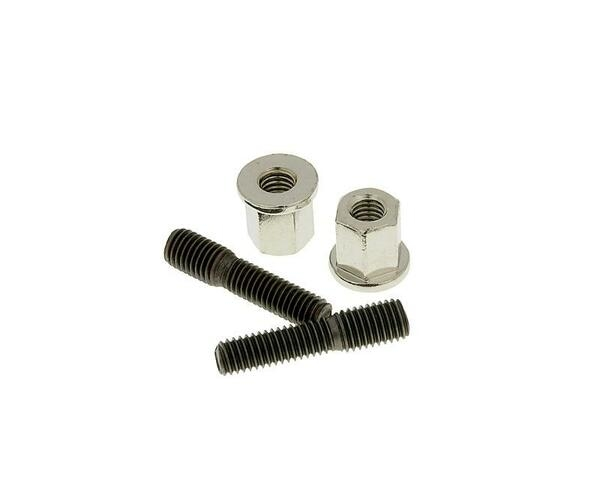 Exhaust Stud Bolts Black, Chrome, 1, nordicamoto.ro