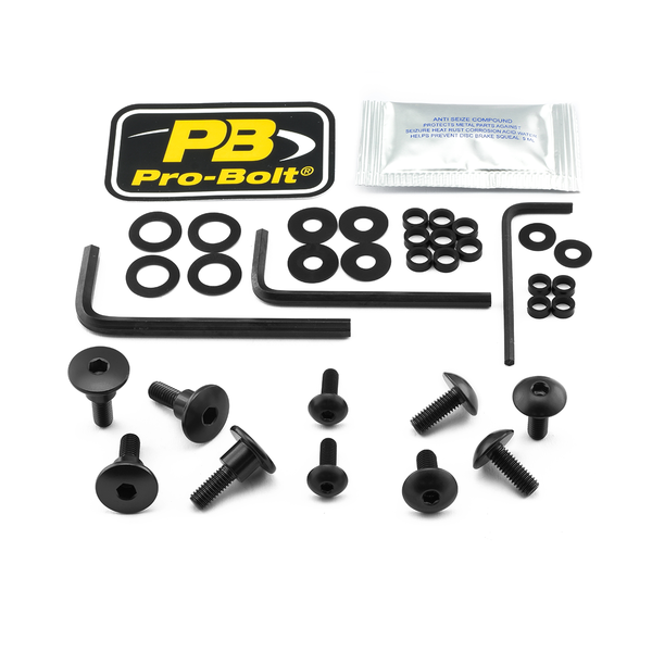 Fairing Bolt Kit For Kawasaki Black, 1, nordicamoto.ro