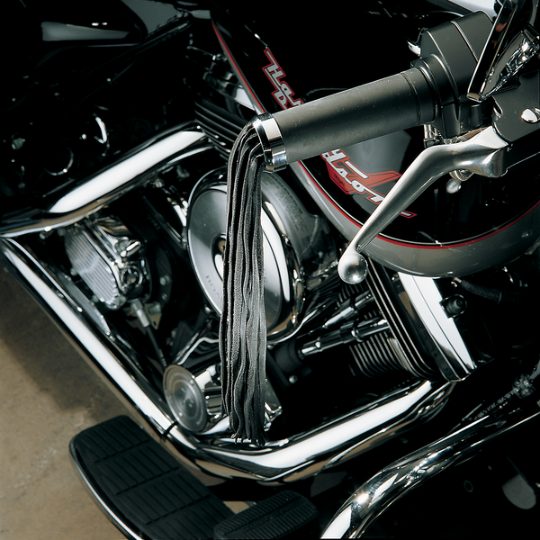 Handlebar Grip End Cap With 12(r) Fringe Black, 2, nordicamoto.ro