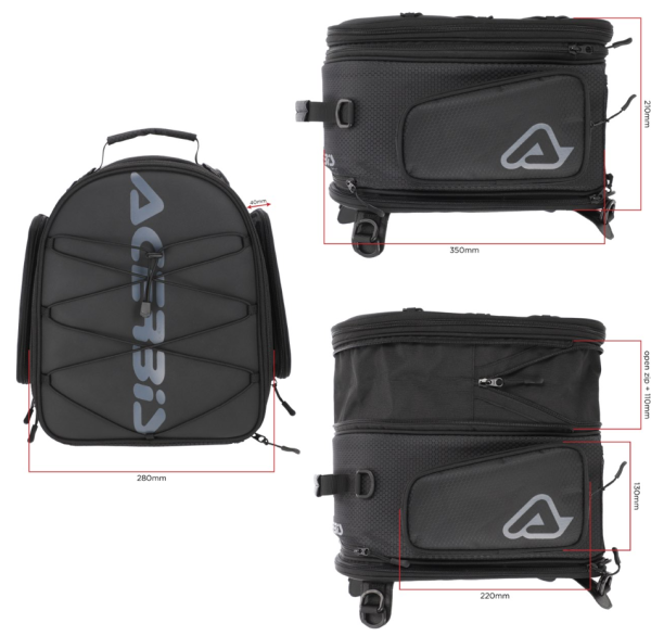 Acerbis Grand Tour 25L fekete hátizsák, 2, nordicamoto.ro