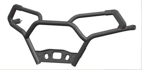 CFMOTO 600 / 625 / 600-625 TOURING ATV ELSŐ VÉDŐRÚD – FEKETE, 4, nordicamoto.ro