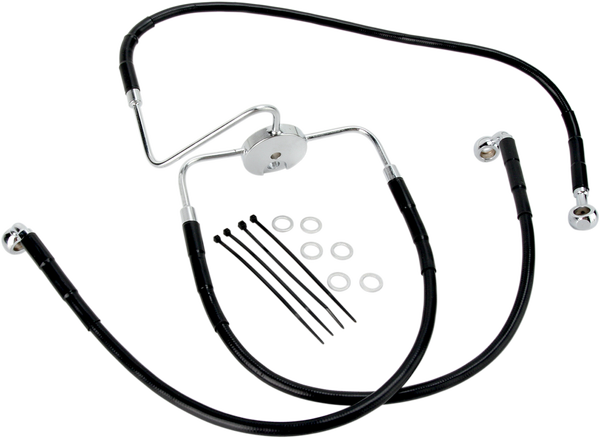 Stainless Steel Brake Line Kit Black, 1, nordicamoto.ro